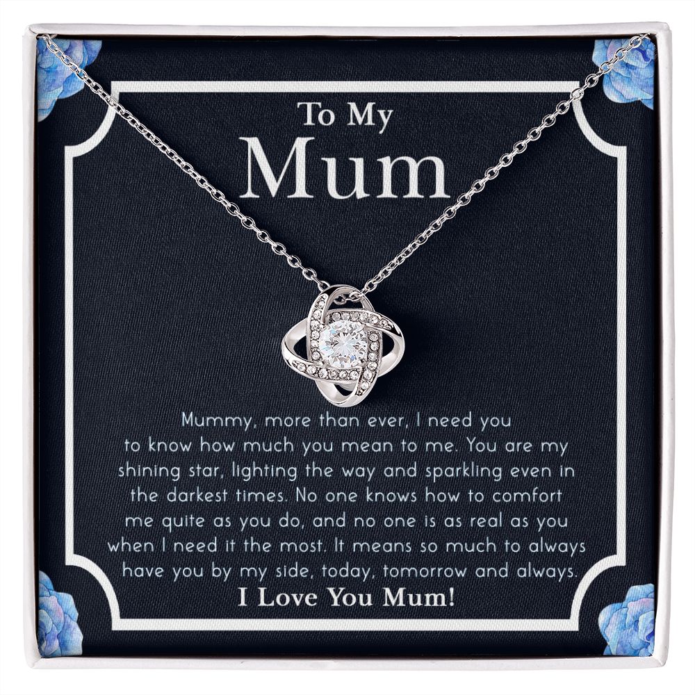 Gift For Mum - You Comfort Me- Love Knot Necklace