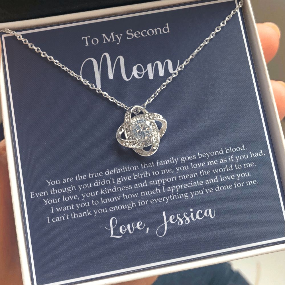 Bonus Second Mom Necklace Gift - You Mean The World To Me - Personalized