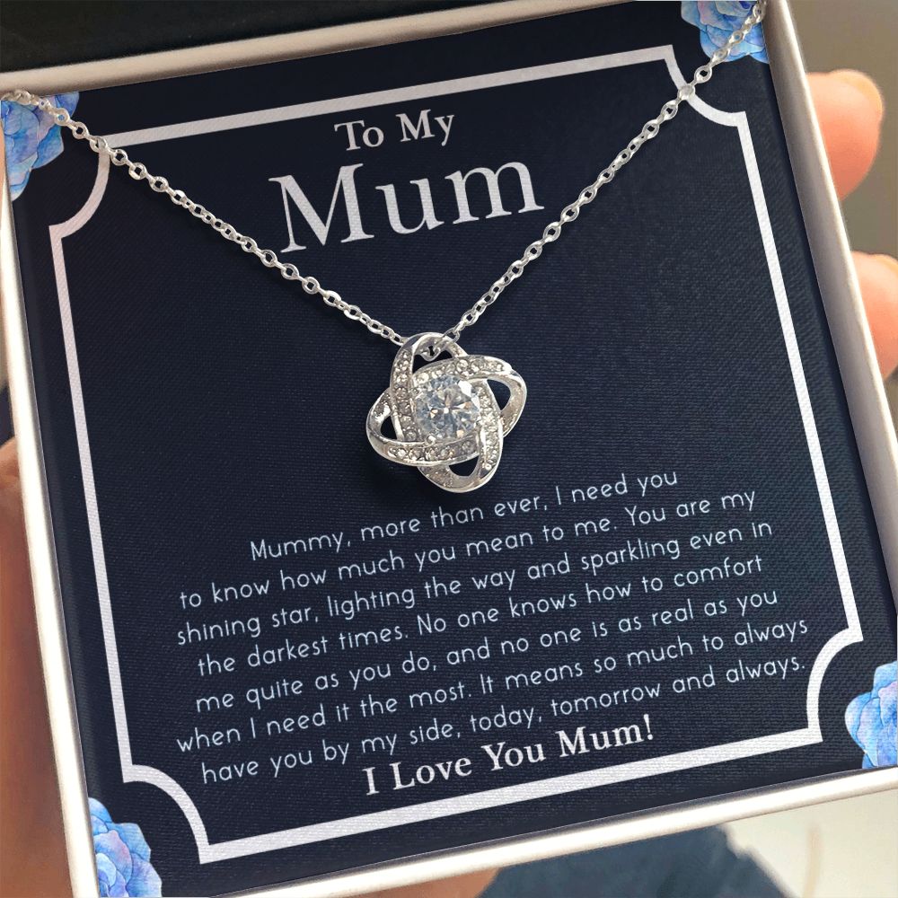 Gift For Mum - You Comfort Me- Love Knot Necklace