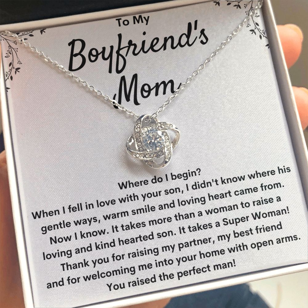 Boyfriends Mom Necklace Gift - Where Do I Begin?