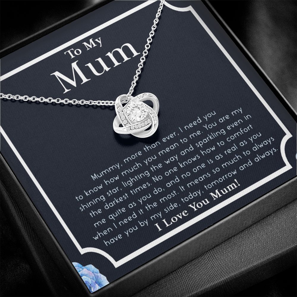 Gift For Mum - You Comfort Me- Love Knot Necklace