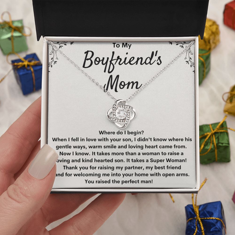 Boyfriends Mom Necklace Gift - Where Do I Begin?