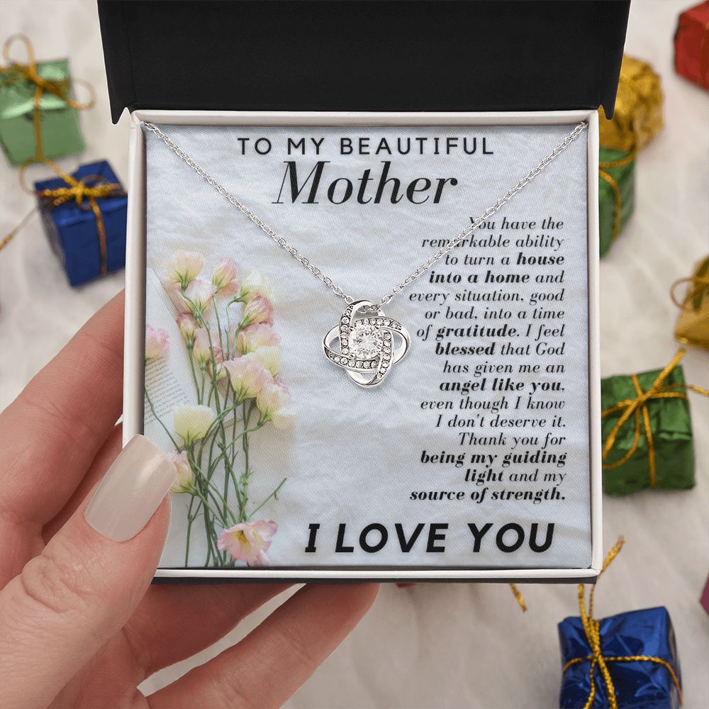 Gift For Mom - Love Knot Necklace - My Beautiful Mother