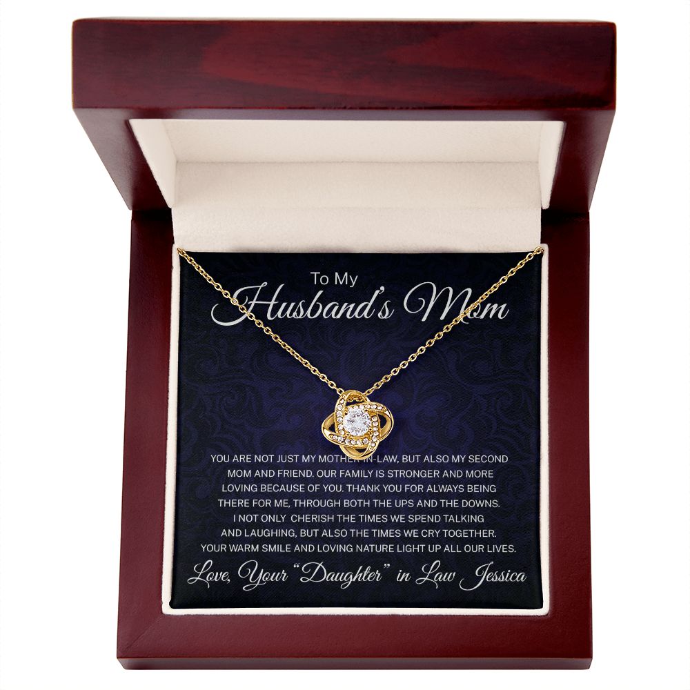 Husbands Mom Gift From Daughter In Law - Personalized - Mother in Law- Necklace - Not Just My Mother in Law