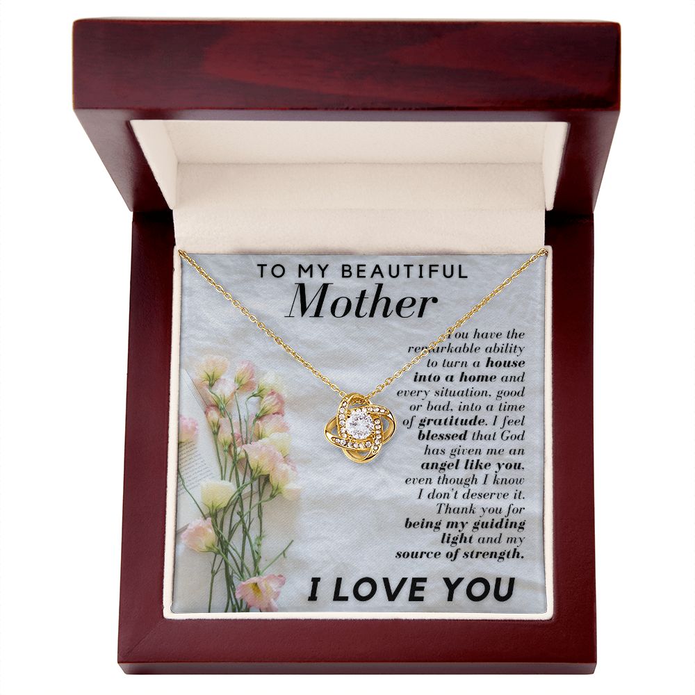 Gift For Mom - Love Knot Necklace - My Beautiful Mother