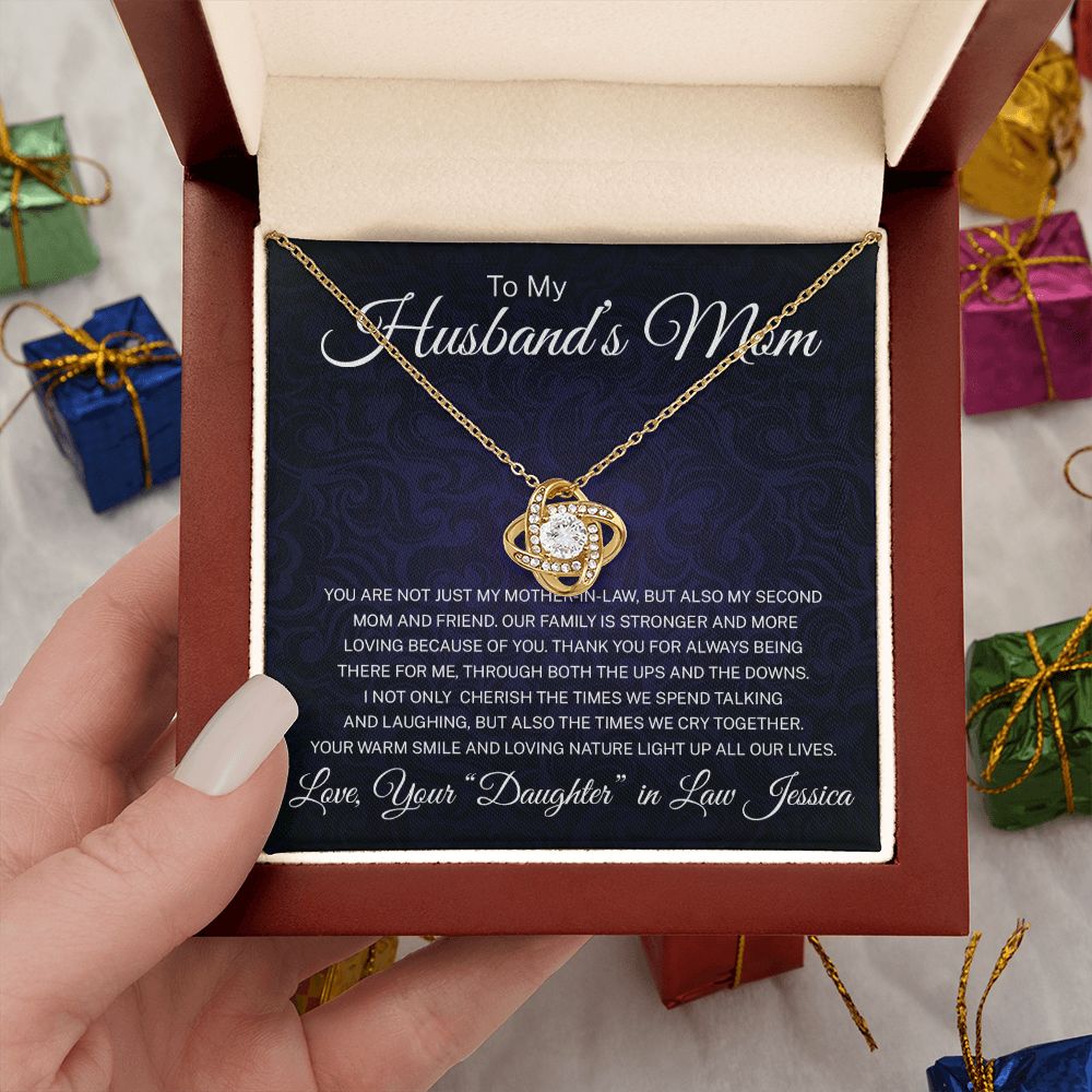 Husbands Mom Gift From Daughter In Law - Personalized - Mother in Law- Necklace - Not Just My Mother in Law