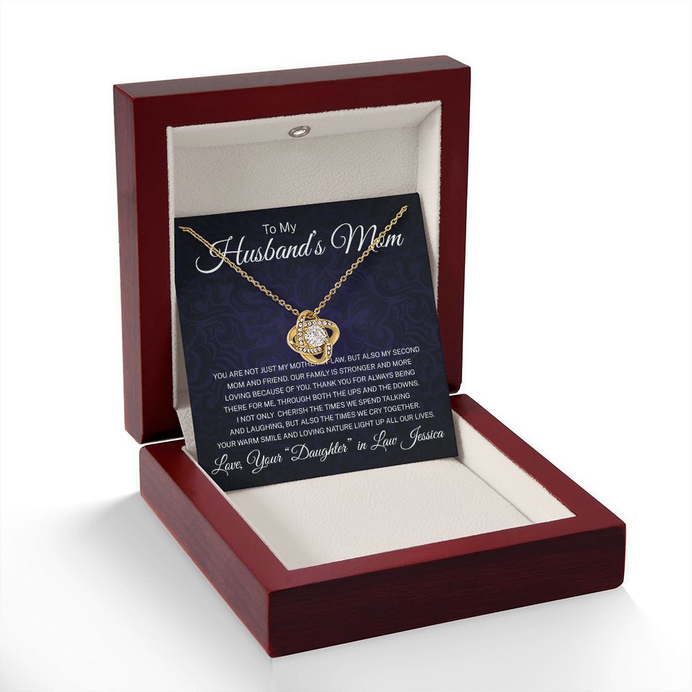 Husbands Mom Gift From Daughter In Law - Personalized - Mother in Law- Necklace - Not Just My Mother in Law