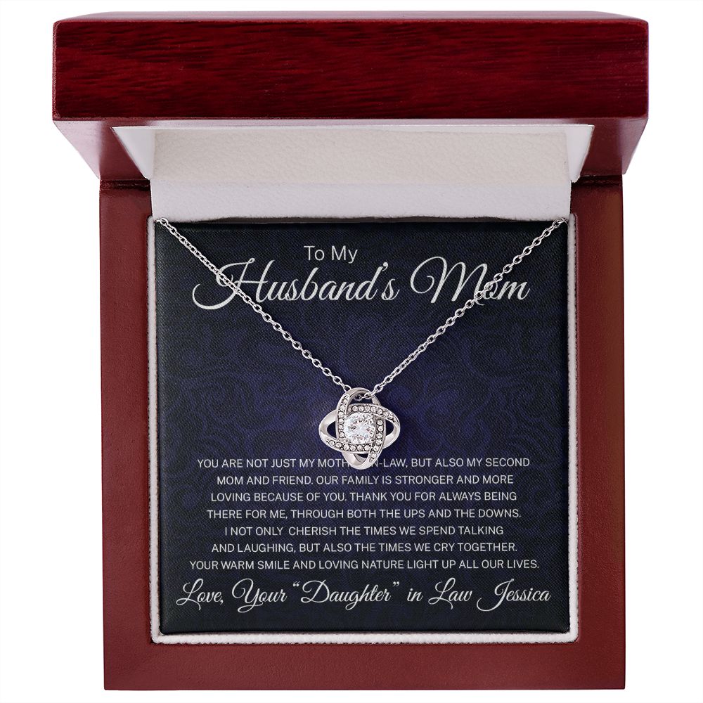 Husbands Mom Gift From Daughter In Law - Personalized - Mother in Law- Necklace - Not Just My Mother in Law