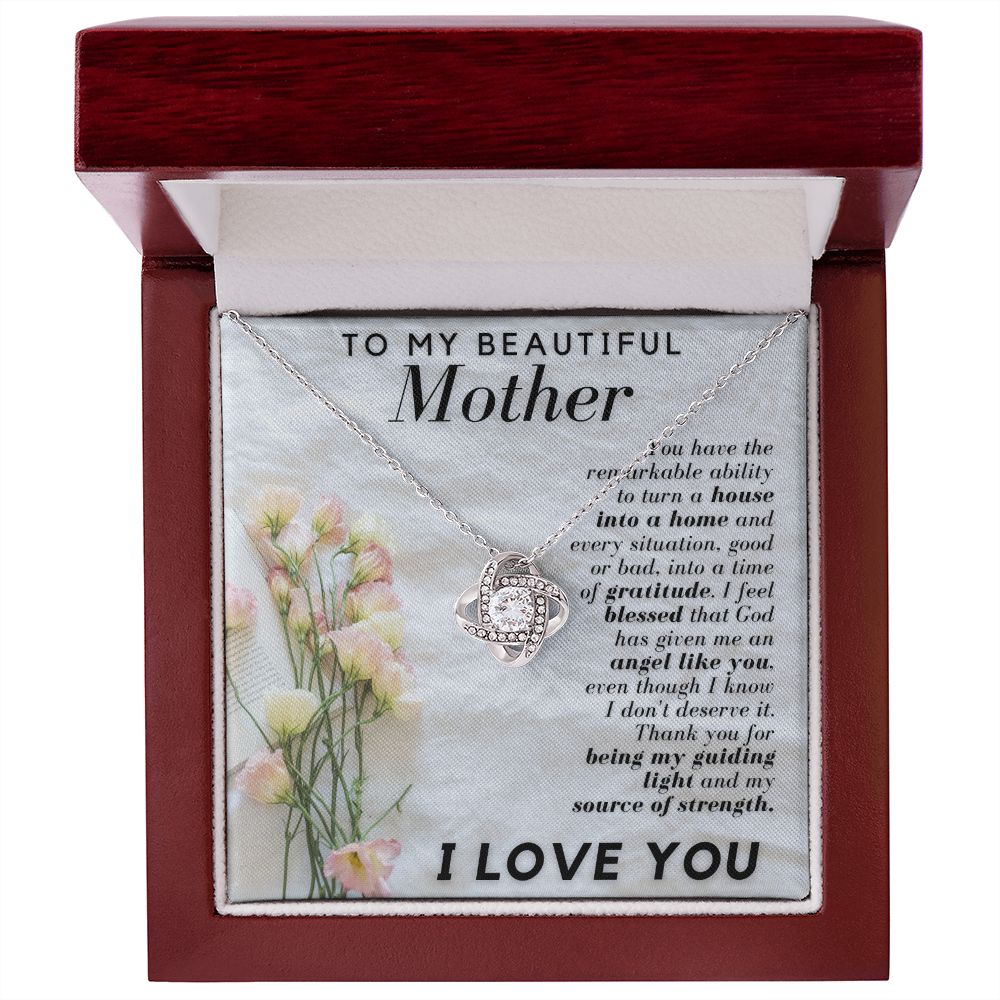 Gift For Mom - Love Knot Necklace - My Beautiful Mother