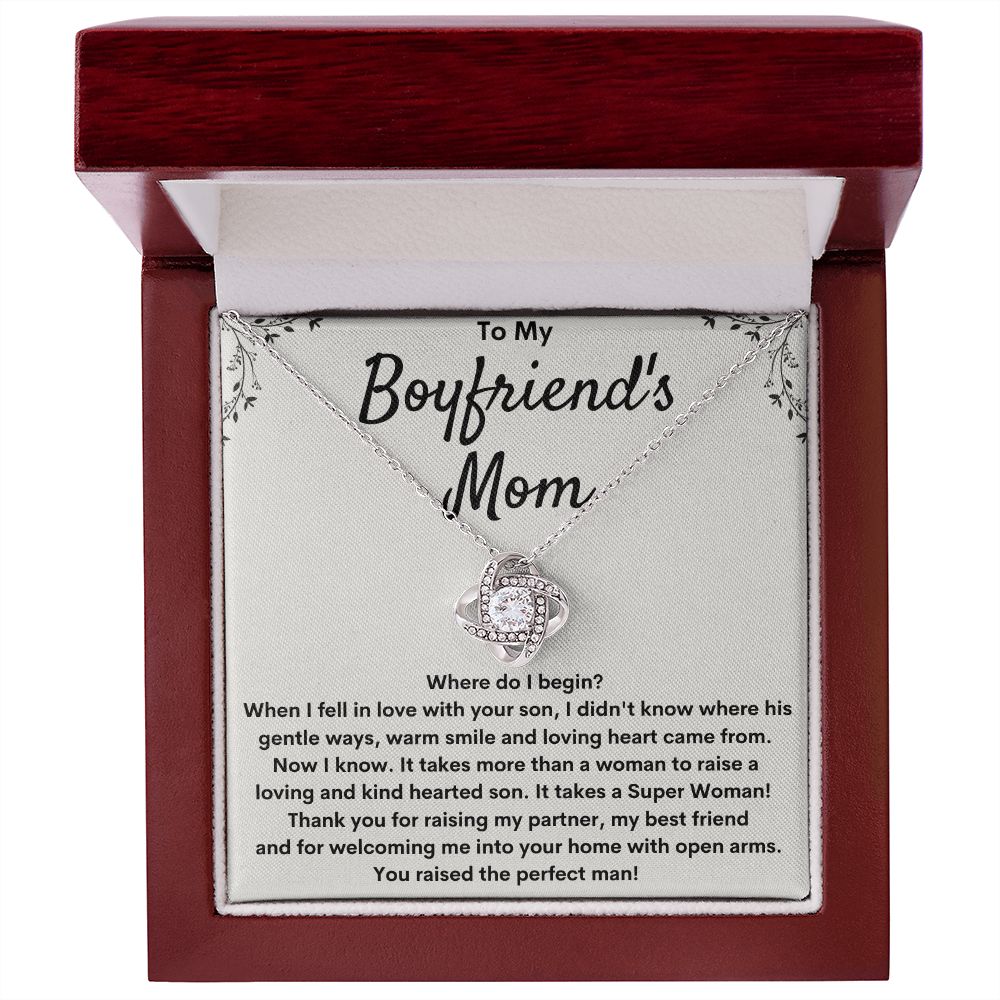 Boyfriends Mom Necklace Gift - Where Do I Begin?