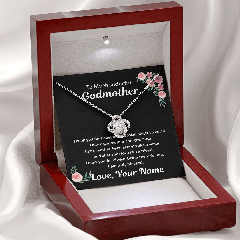 Godmother Gift from Goddaughter - Necklace - Personalized- My Guardian Angel