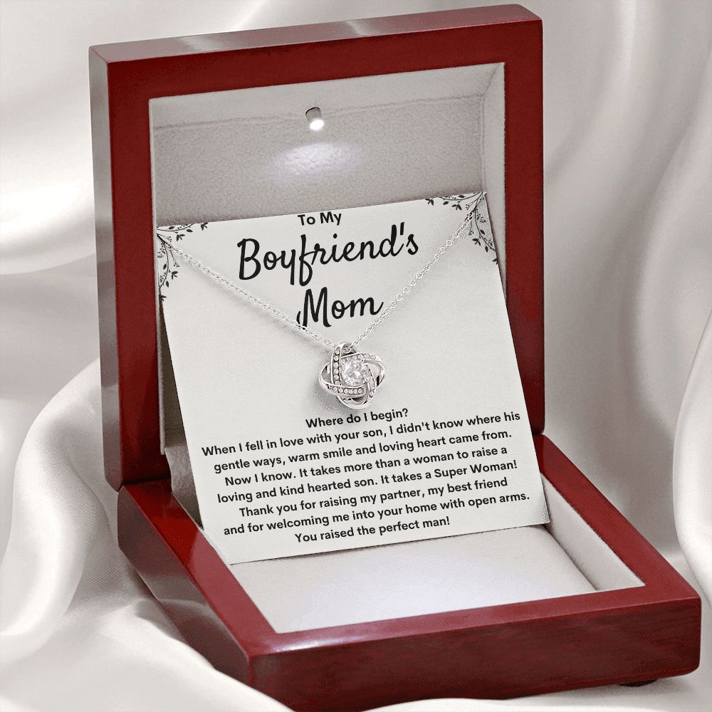 Boyfriends Mom Necklace Gift - Where Do I Begin?