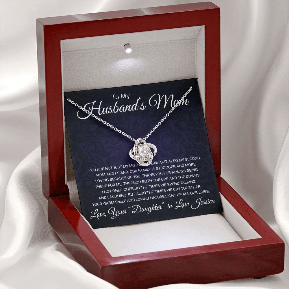 Husbands Mom Gift From Daughter In Law - Personalized - Mother in Law- Necklace - Not Just My Mother in Law