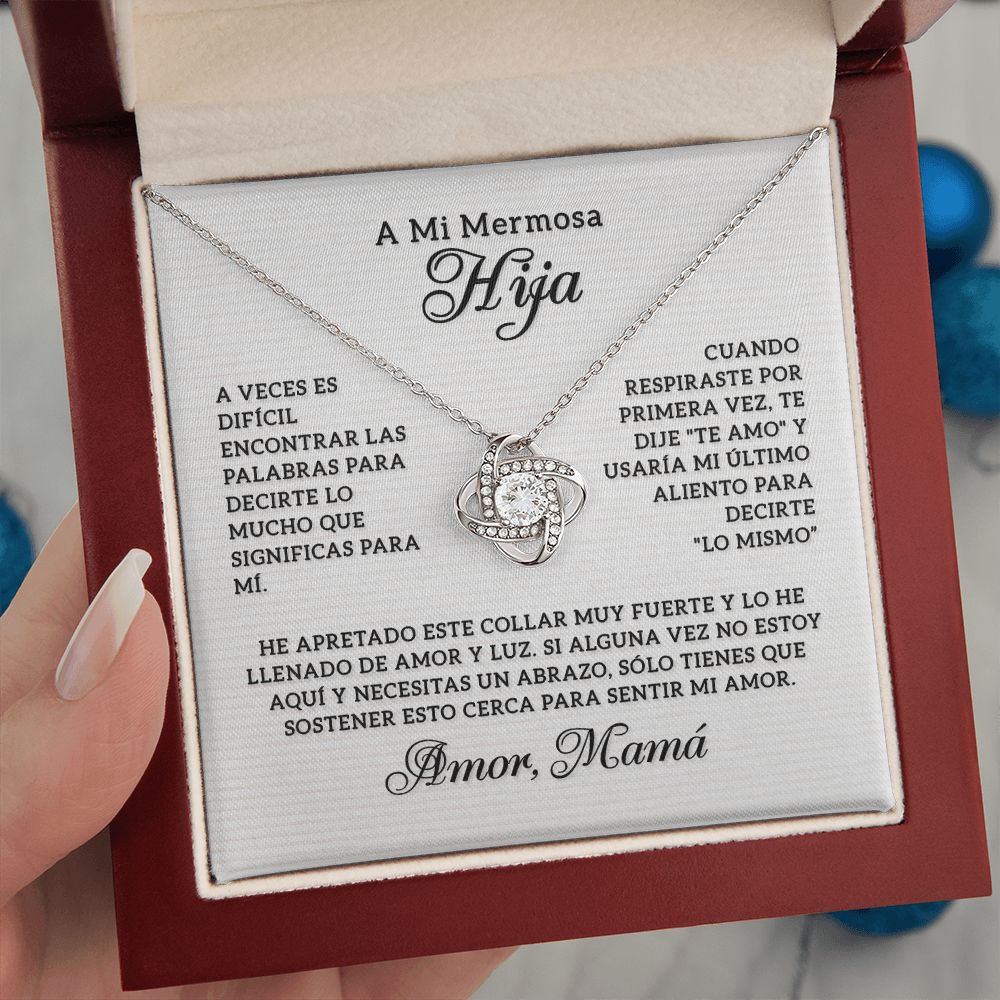 A MI HIJA-SIENTE MI AMOR-COLLAR LOVEKNOT