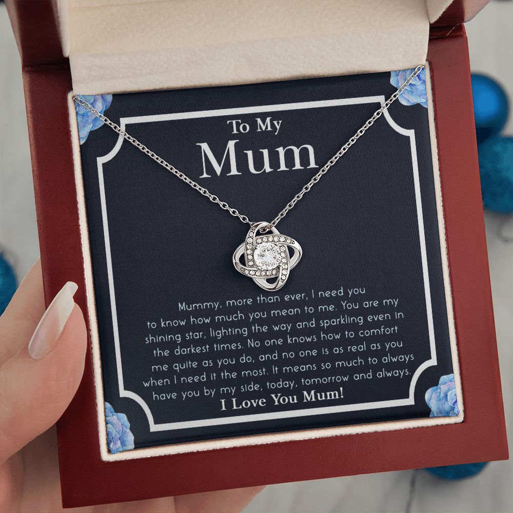 Gift For Mum - You Comfort Me- Love Knot Necklace