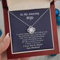 To My Wife Necklace - Cannot Imagine Life Without You