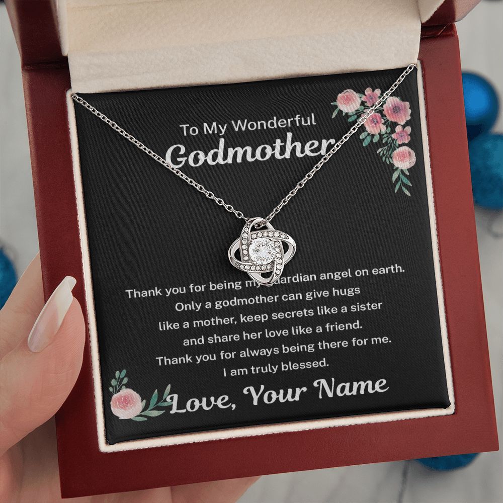 Godmother Gift from Goddaughter - Necklace - Personalized- My Guardian Angel