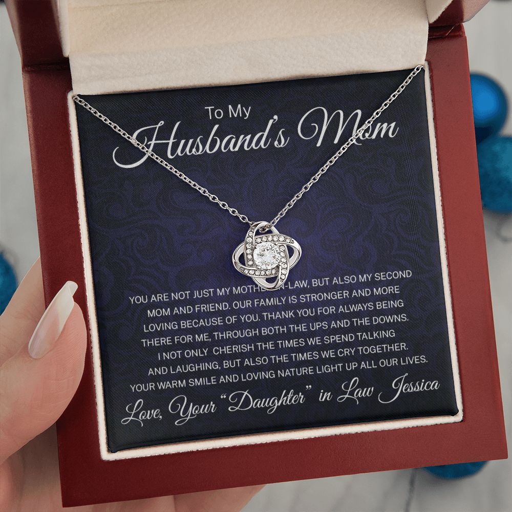 Husbands Mom Gift From Daughter In Law - Personalized - Mother in Law- Necklace - Not Just My Mother in Law