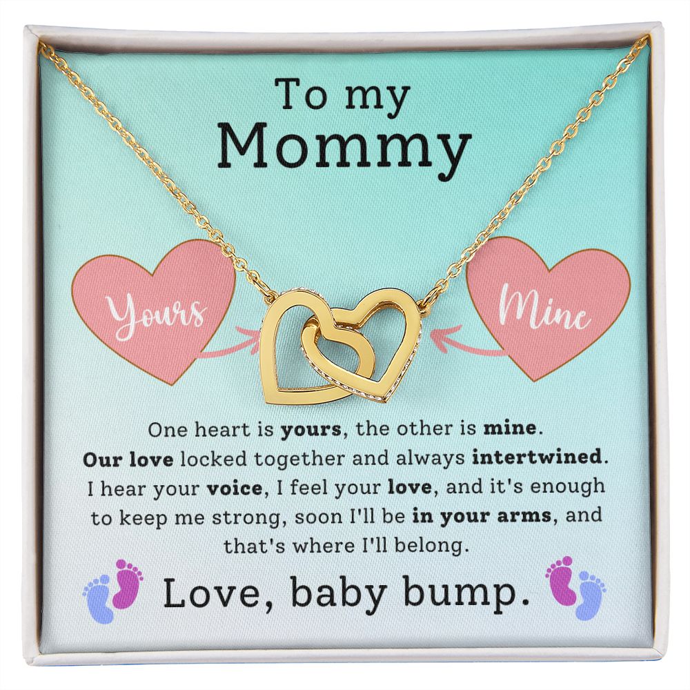 Expecting Mom Gift - Hearts Necklace - Soon I'll Be In Your Arms