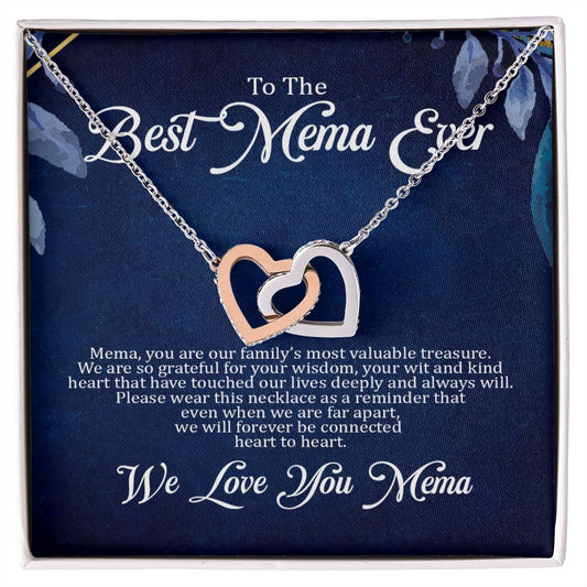 Grandma Mema Gift - Necklace - Heart to Heart