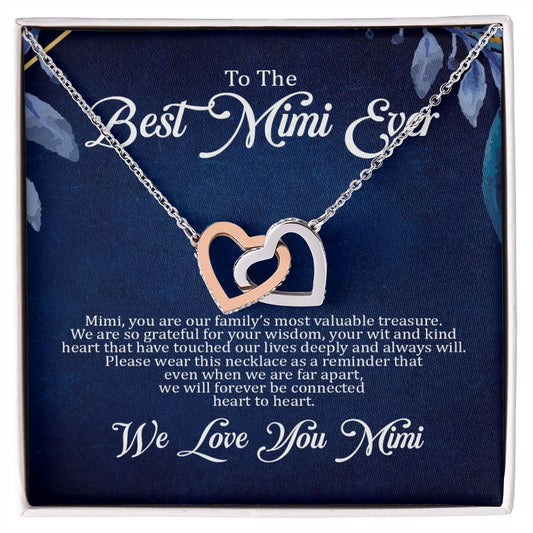 Grandma Mimi Gift - Necklace - Heart to Heart