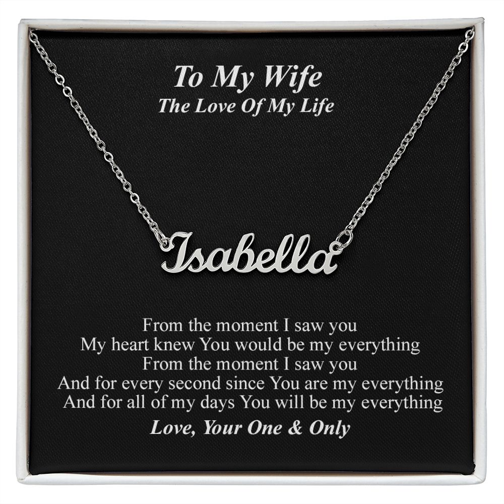 To My Wife Jewelry Gift- Personalized Name Necklace