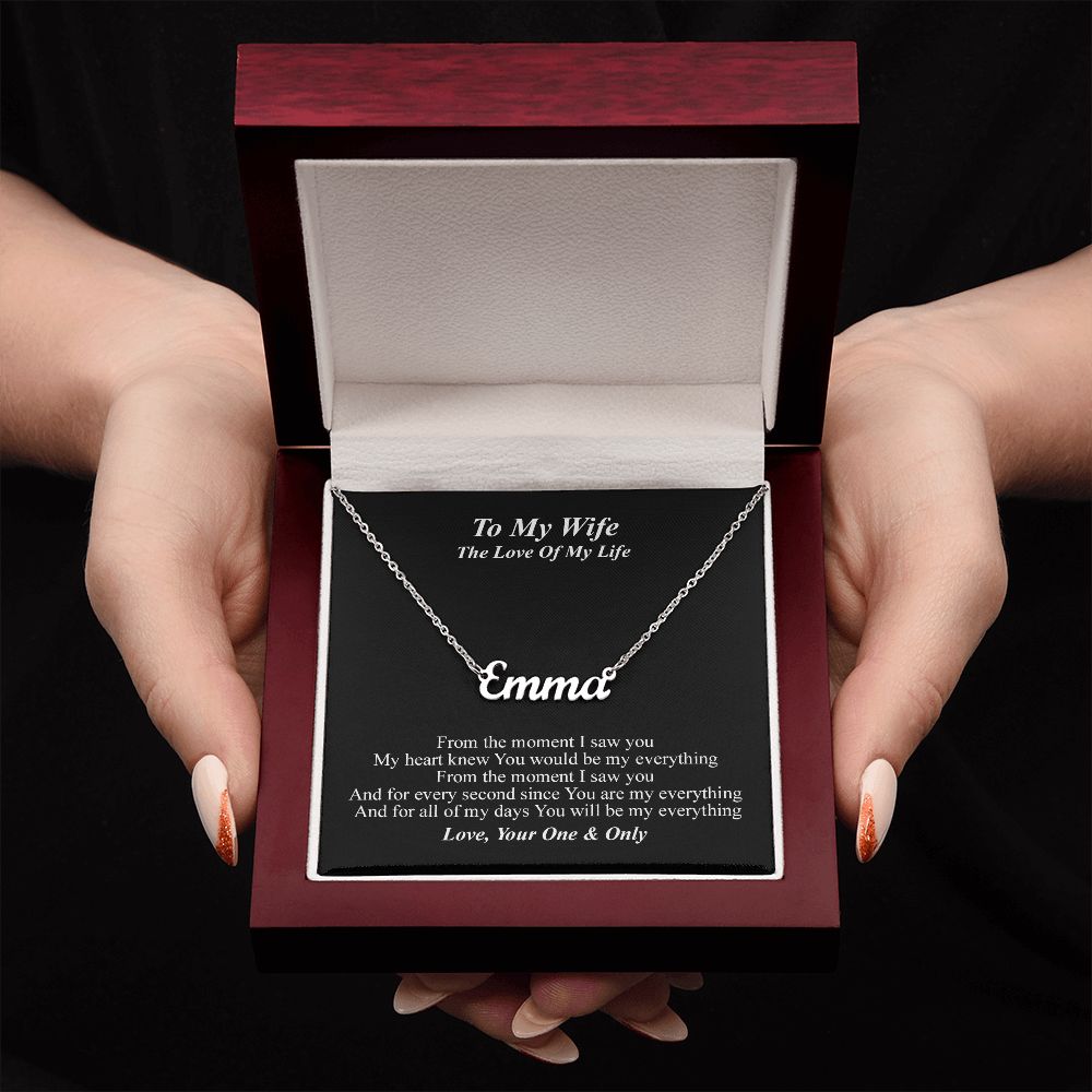 To My Wife Jewelry Gift- Personalized Name Necklace