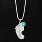 Mommy's First Mothers Day Gift- Engraved Baby Feet Necklace with Birthstone - Dup 2