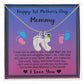 Mommy's First Mothers Day Gift- Engraved Baby Feet Necklace with Birthstone