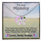 Mommy To Be - Engraved Baby Feet Necklace with Birthstone - Your Touch Is My Comfort- w/o lux box