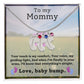 Mommy To Be - Engraved Baby Feet Necklace with Birthstone - Your Touch Is My Comfort- w/o lux box
