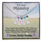 Mommy To Be - Engraved Baby Feet Necklace with Birthstone - Your Touch Is My Comfort- w/o lux box