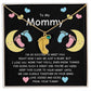 Mommy To Be - Engraved Baby Feet Necklace with Birthstone - You're My Hero- wo lux box