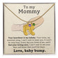 Mommy To Be - Engraved Baby Feet Necklace with Birthstone - Your Heartbeat Is My Lullaby- w/o lux box