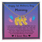 Mommy's First Mothers Day Gift- Engraved Baby Feet Necklace with Birthstone