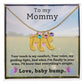 Mommy To Be - Engraved Baby Feet Necklace with Birthstone - Your Touch Is My Comfort- w/o lux box