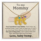 Mommy To Be - Engraved Baby Feet Necklace with Birthstone - Your Heartbeat Is My Lullaby- w/o lux box