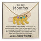 Mommy To Be - Engraved Baby Feet Necklace with Birthstone - Your Heartbeat Is My Lullaby- w/o lux box
