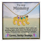 Mommy To Be - Engraved Baby Feet Necklace with Birthstone - Your Touch Is My Comfort- w/o lux box