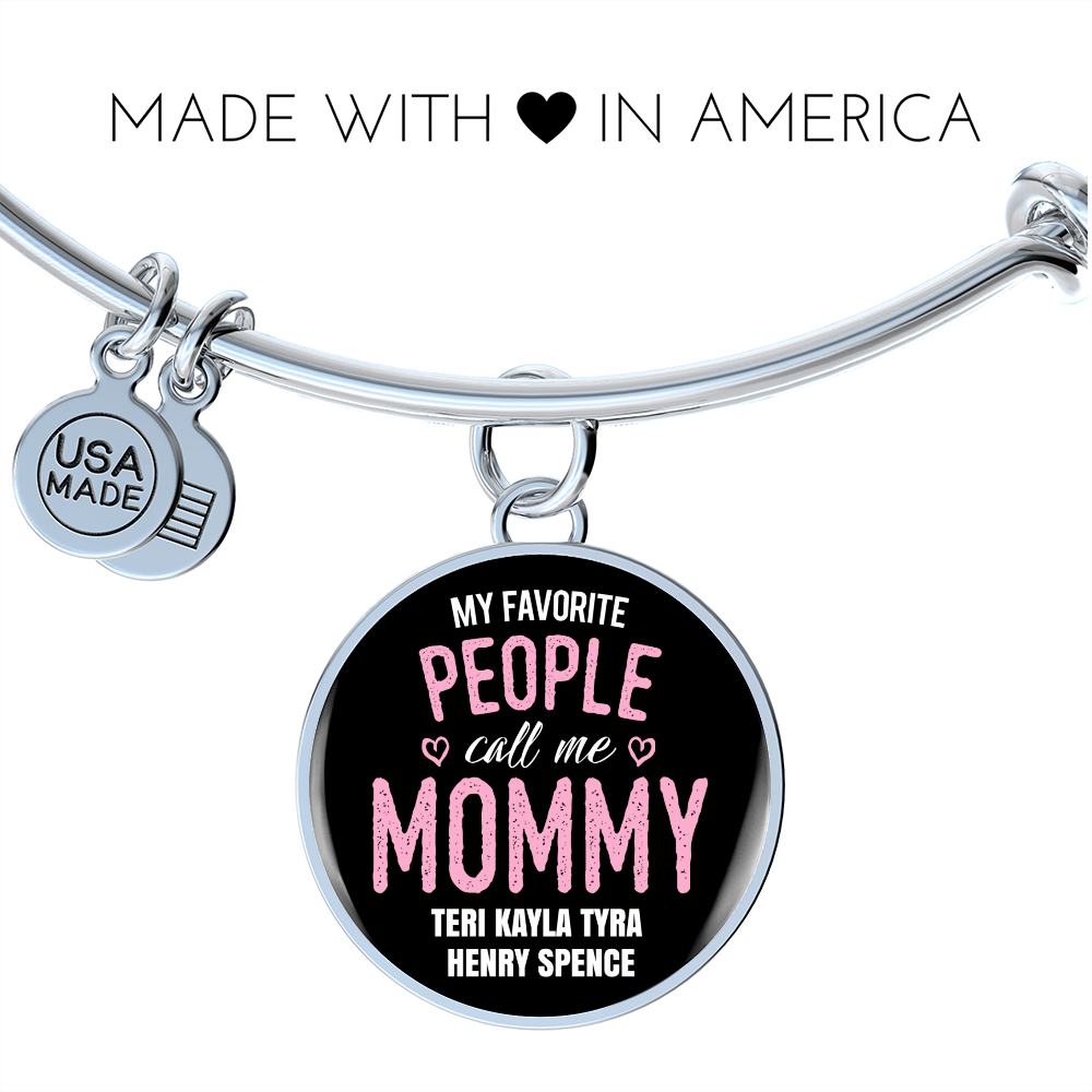 Mom Gift - Personalized Names Bangle - My Favorite People