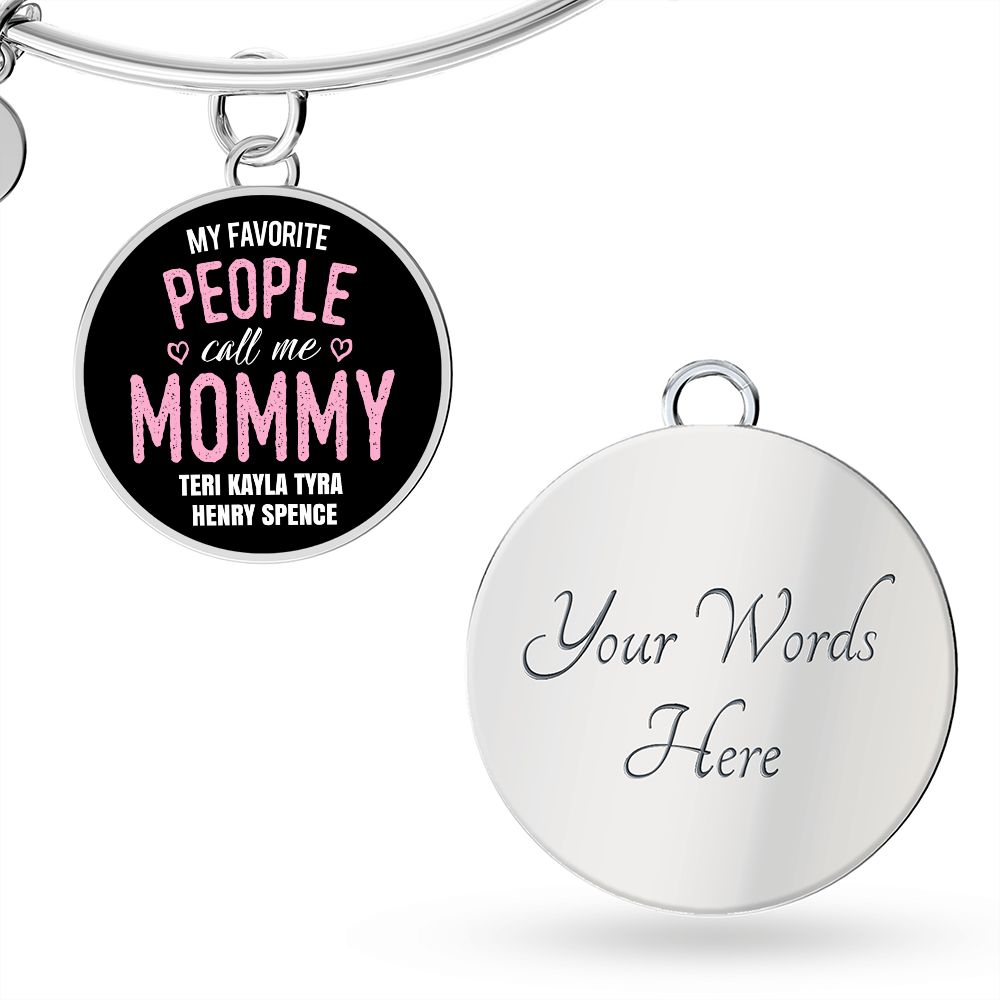 Mom Gift - Personalized Names Bangle - My Favorite People