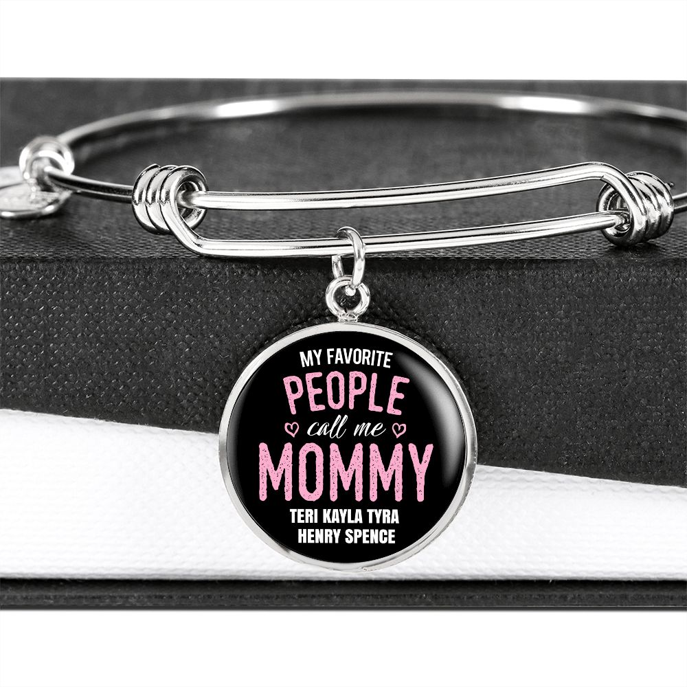 Mom Gift - Personalized Names Bangle - My Favorite People