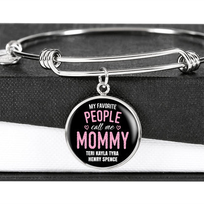 Mom Gift - Personalized Names Bangle - My Favorite People