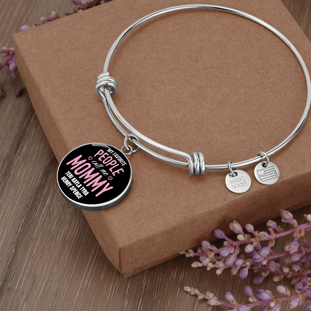 Mom Gift - Personalized Names Bangle - My Favorite People