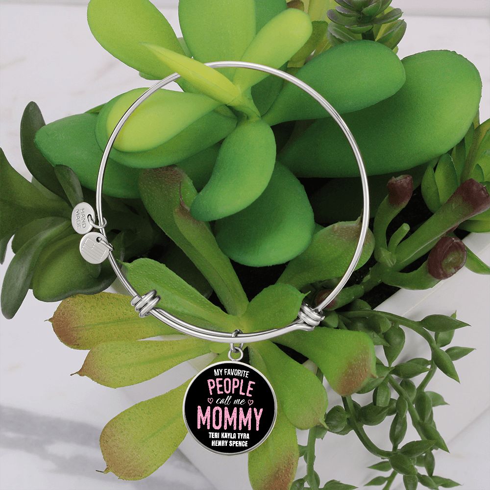 Mom Gift - Personalized Names Bangle - My Favorite People