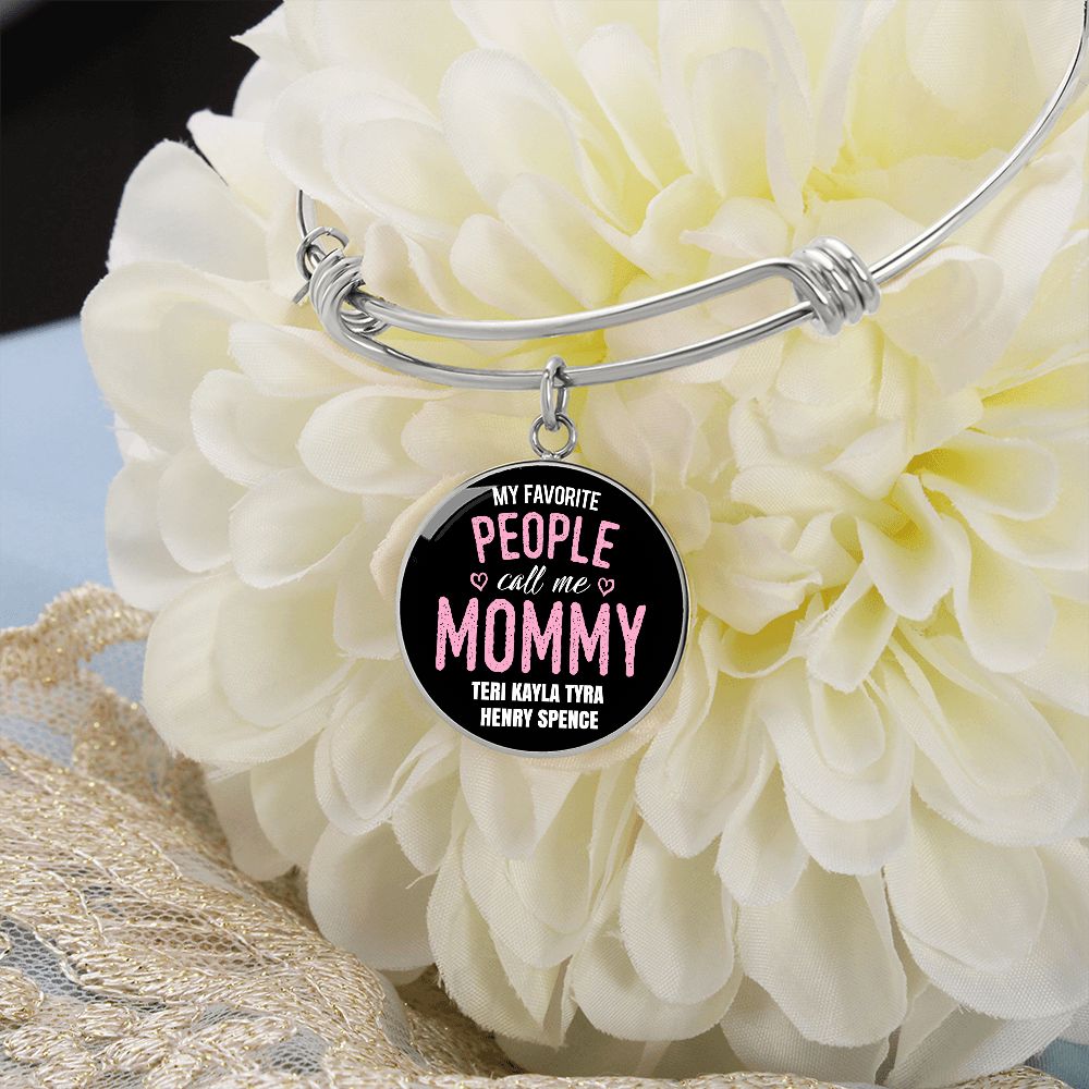 Mom Gift - Personalized Names Bangle - My Favorite People