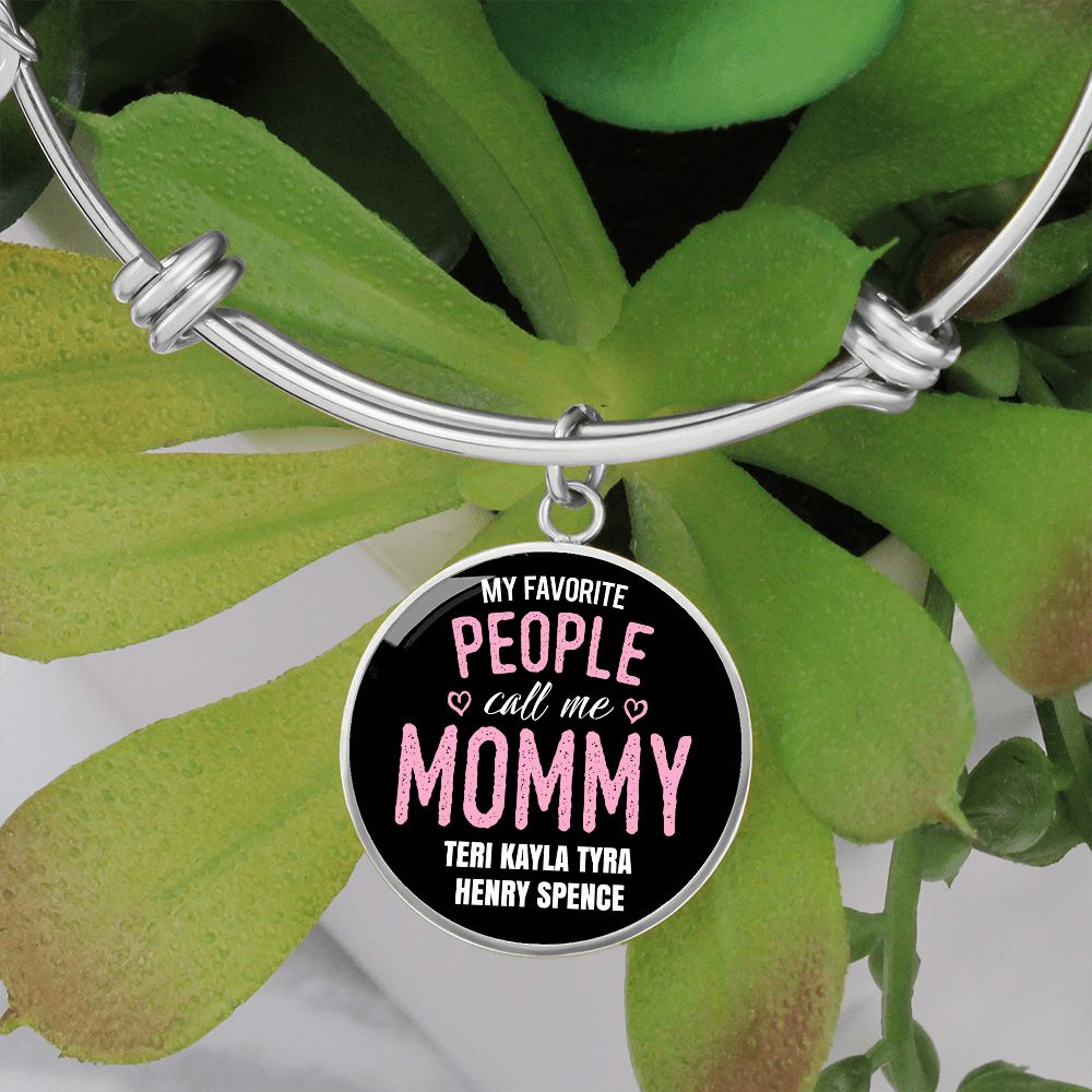Mom Gift - Personalized Names Bangle - My Favorite People