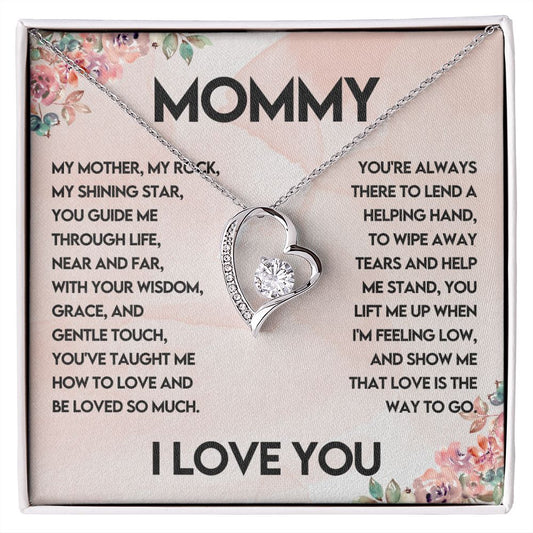 Mom Gift - Heart necklace - My Rock My Shining Star