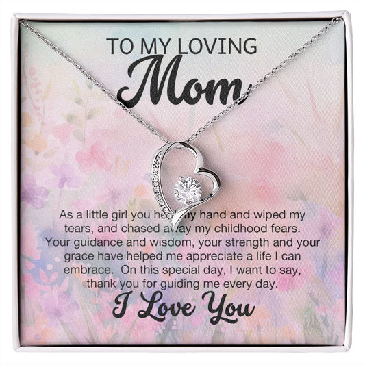 Mom Gift - Heart necklace - To My Loving Mom