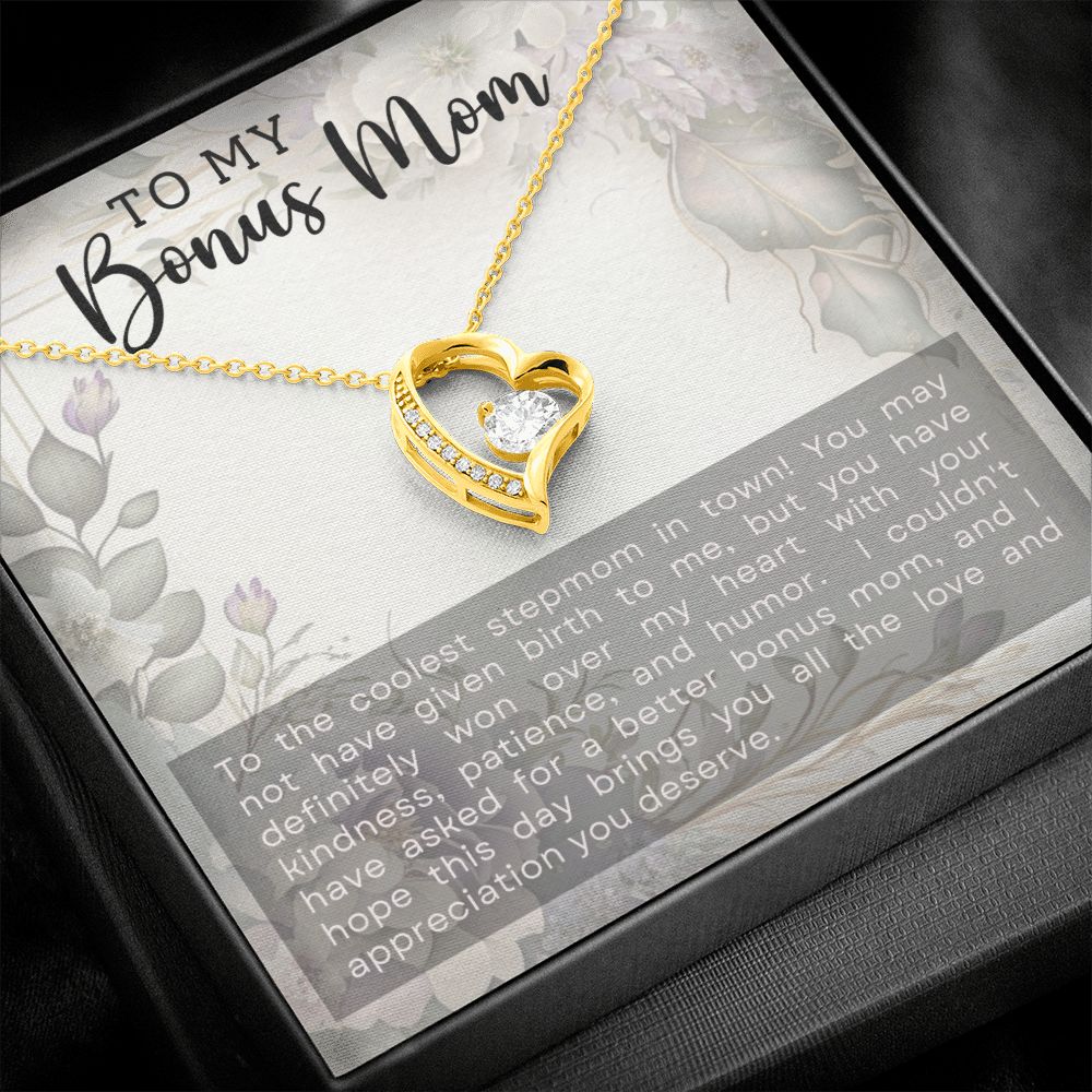 Bonus Mom Gift - Necklace - Coolest Stepmom
